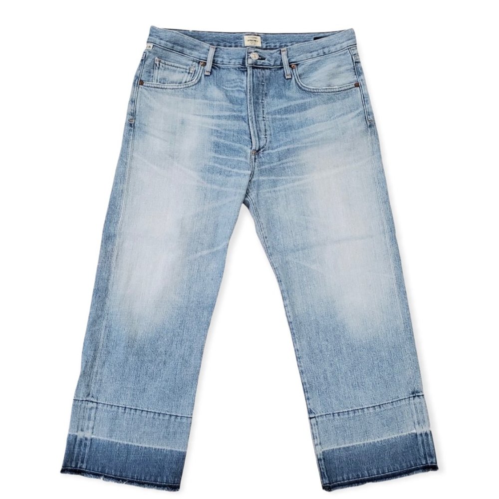 Citizens of Humanity Premium Vintage Cora Crop Relaxed Undone Hem Jeans Size 30